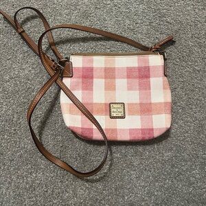 Small crossbody pastel plaid purse